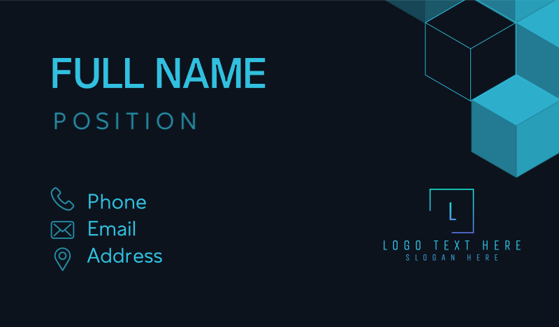 Modern Isometric Pattern Business Card
