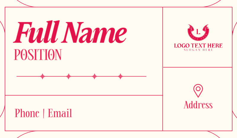 Generic Minimal Line  Business Card