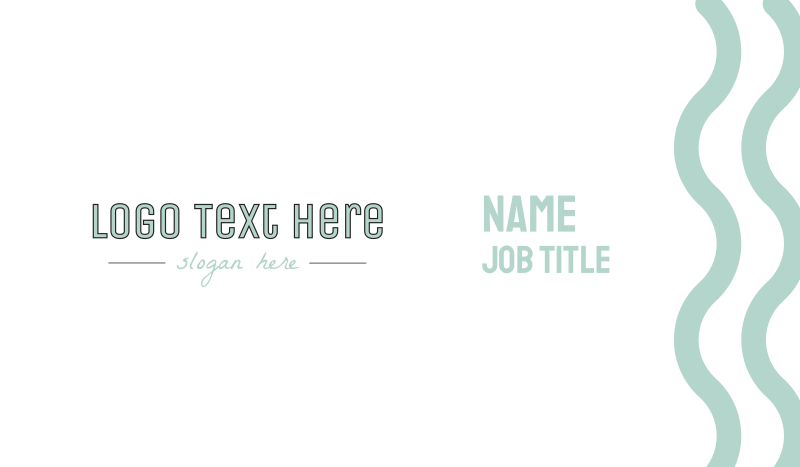 Modern Company Text Business Card