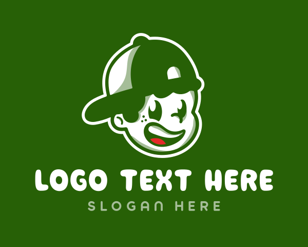 Retro Boy Cartoon Face